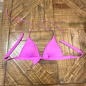 Purple Victoria’s Secret push-up triangle bikini top